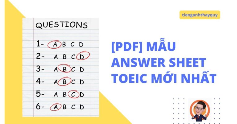 [PDF] Mẫu answer sheet TOEIC mới nhất